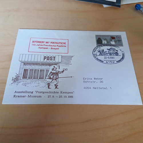 Brd 1981 beleg mit - ,