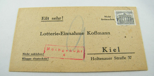 Kiel postgeschichte beleg - kiel,