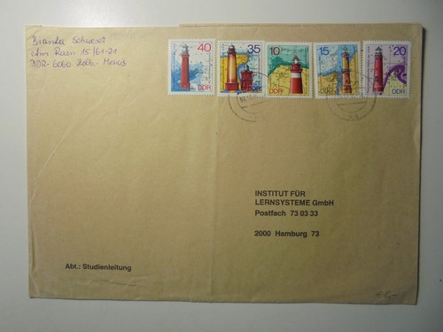 Ddr beleg frankiert - –,