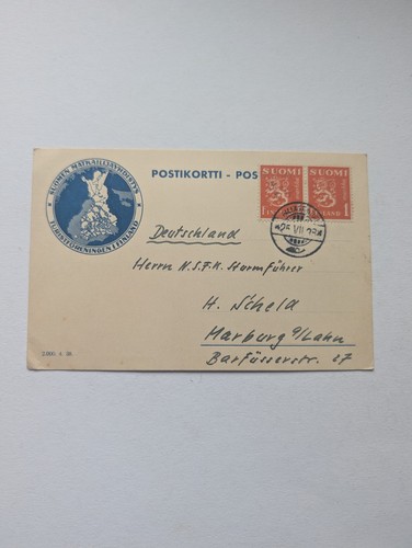 Finnland beleg karte 1938 - finnland,