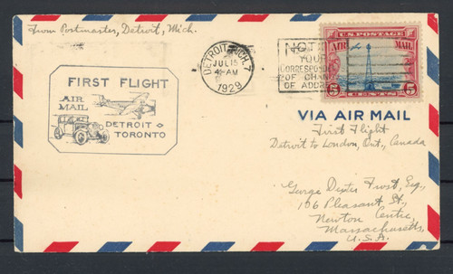 Usa beleg air mail first - air,
