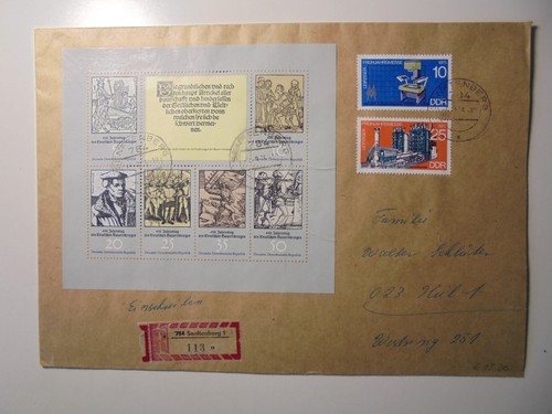 Ddr beleg frankiert - ddr, mit
