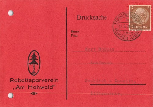 Beleg 1939 - dr,