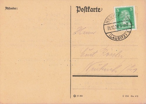Beleg 1928 postkarte - 1928,