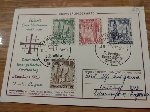 Berlin beleg postkarte 106 107 - berlin,