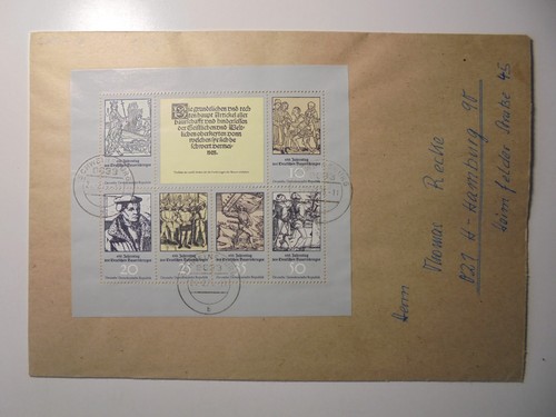 Ddr beleg frankiert mit - ddr, –