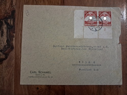 Brief kuvert beleg - von, bonn