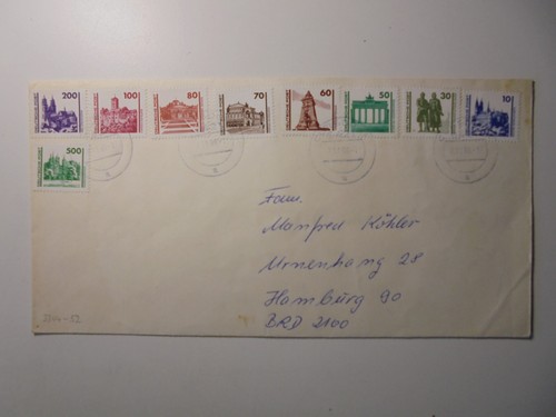 Ddr beleg frankiert mit - ddr, –