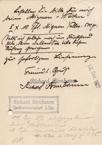 Beleg firmenkorrespondenz - beleg, dr