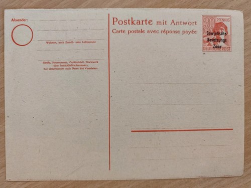 Sbz ganzsache 1948 - sbz,