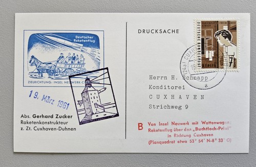 Beleg raketenpost bund - beleg, raketenpost,