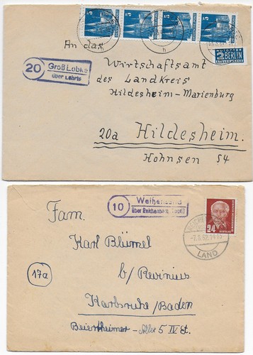 Belege landpoststempel - 7,