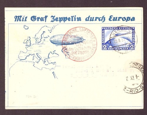 Zeppelin beleg - zeppelin, 1