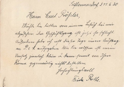 Beleg firmenkorrespondenz - beleg, dr
